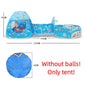 3 in 1 Integrated Play Set Consists of a Playhouse Tent Crawling Tunnel and Ball Pit It Adopts Foldable Lightweight Fabric