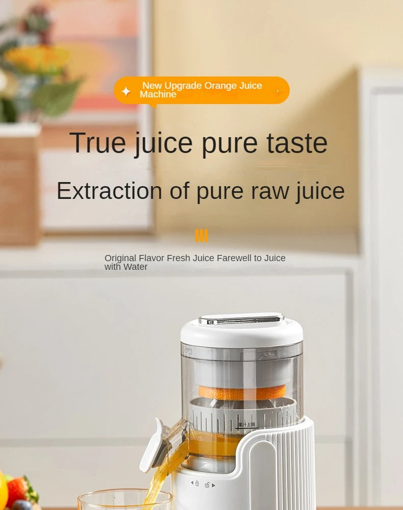 Rechargeable Electric Citrus Juicer Orange Juice Machine Extra Large Caliber Residue Separation