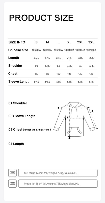 SIMWOOD 2026 Spring New Oversize Back Moutain Print Hoodies Men 340gsm Warm Brushed Lining Fabric Sweatshirts