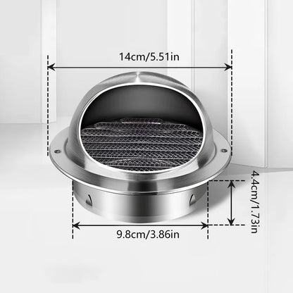 Stainless Steel Wall Ceiling Air Vent Ducting Ventilation Exhaust Grille Cover Waterproof Outlet Heating Cooling Vents Cap