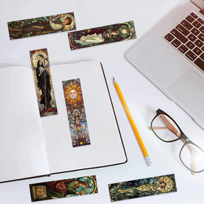30pcs Stained Glass Tarot Bookmarks Unique Design Simple Creative Artistic Style Exquisite Craftsmanship Convenient Sticky Note