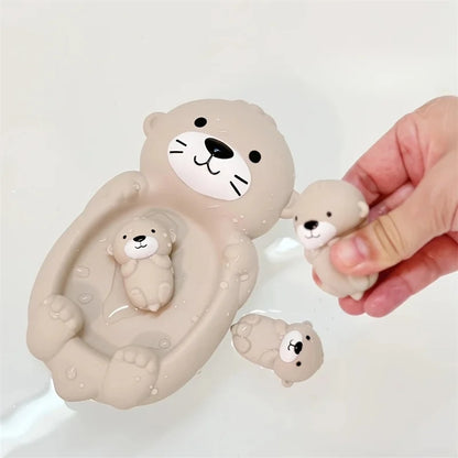 Children's Bathroom Floating Animal Otter Sealed Floating Water Toy Baby Bath Toys Swimming Pool Toy Comfort Toy Baby Bath Duck
