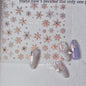 5D Laser Christmas Nail Stickers Crystal Diamond Nail Stickers Retro Gilded Snowflakes Self Adhesive Nail Art Decoration Sticker