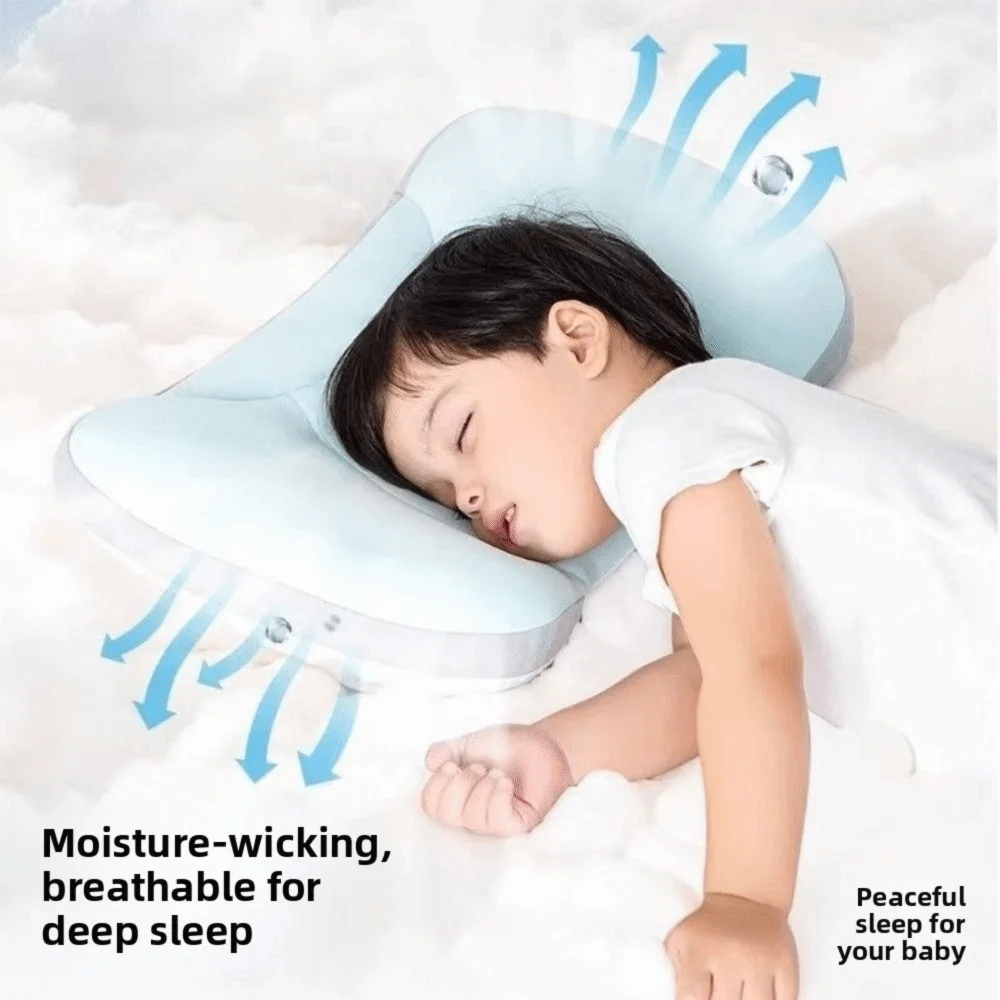 New Reversible Pillow Breathable Comfortable Newborn Pillow Green Soft Sleep Pillow Children