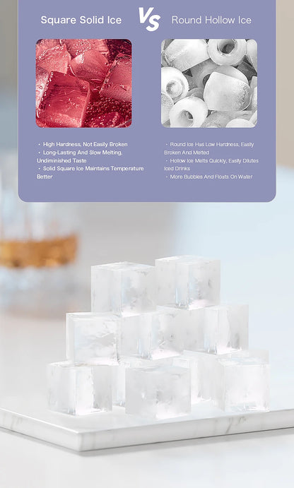 Electric Small Ice Maker Home Dormitory Office Camping Ice Automatic Ice Making Box Ice Machine Home Car Dual Use 12/110/220V
