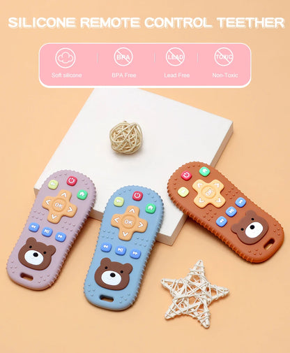 Baby Teethers Remote Control Shape Silicone Molar Chewing Toys Silicone Teething Toys Infant Baby Gifts Newborn Accessories