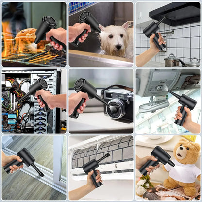 Electric Wireless Air Duster Compressed Air Blower Compressed Air for Cleaning Computer Keyboard Camera Car Home With LED Light