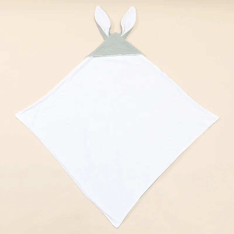 Baby Cotton Hooded Bath Towels Rabbit Ears Cloth Towel Cloak Beach Bathrobe Soft Wrap Blanket for Infants Newborn Boys Girls