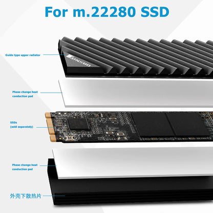 SSD M2 radiator NVMe heatsink 2280 SSD Hard Disk Aluminum Heat Sink Cooler Cooling Pads Thermal Cooling Pad for Desktop PC