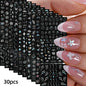 30 Sheets Christmas Nail Art Stickers Self Adhesive 3D White Snowflake Nail Decals Xmas Nail Supplies Christmas Manicure Sliders