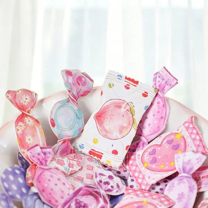 Candy Shaped Sticker Pack, Sweet Style Stickers for Junk Journal Decoration, Decorative Stickers for Water Cups, Photo Frames