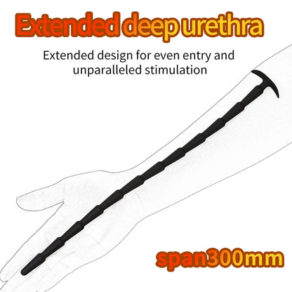 Male Long Urethral Plug Multi Purpose Urethral Tube Silicone Stepwise Horse Eye Urethral Rod Urethral Stimulate Expander Sex Toy