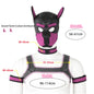 XL Large Size Puppy Cosplay Neoprene Fetish Hood Mask Kit with Chest Strap Collar Armband Sex Costumes for Bdsm Slave Role Play