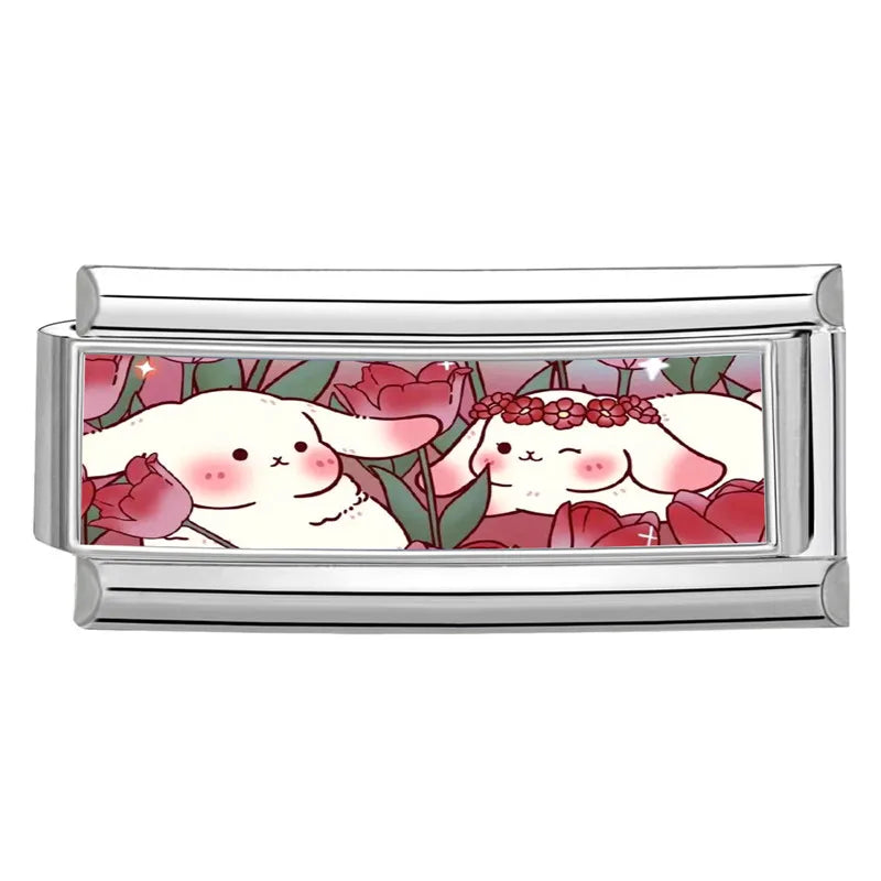 Wholesale Cute Animal Swimming Dogs Cats Sheep Charm Bracelet Fit 9mm Bracelet Stainless Steel Italian Links Making DIY Jewelrys