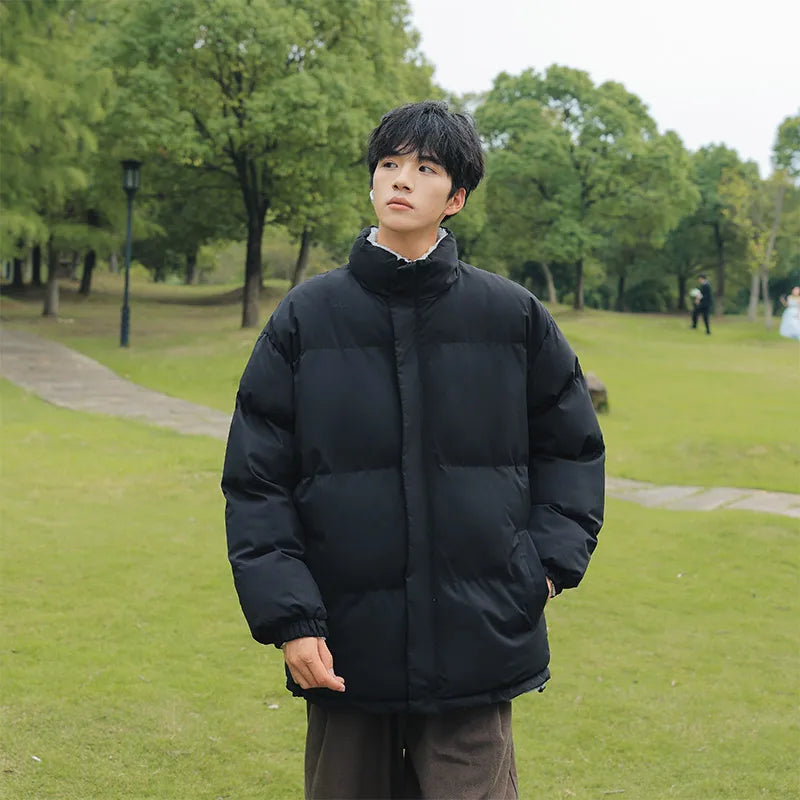 New Couple's Fashionable Versatile Windproof Neutral Cotton Jacket Outdoor Thick Warm Comfortable Breathable Double-sided Jacket