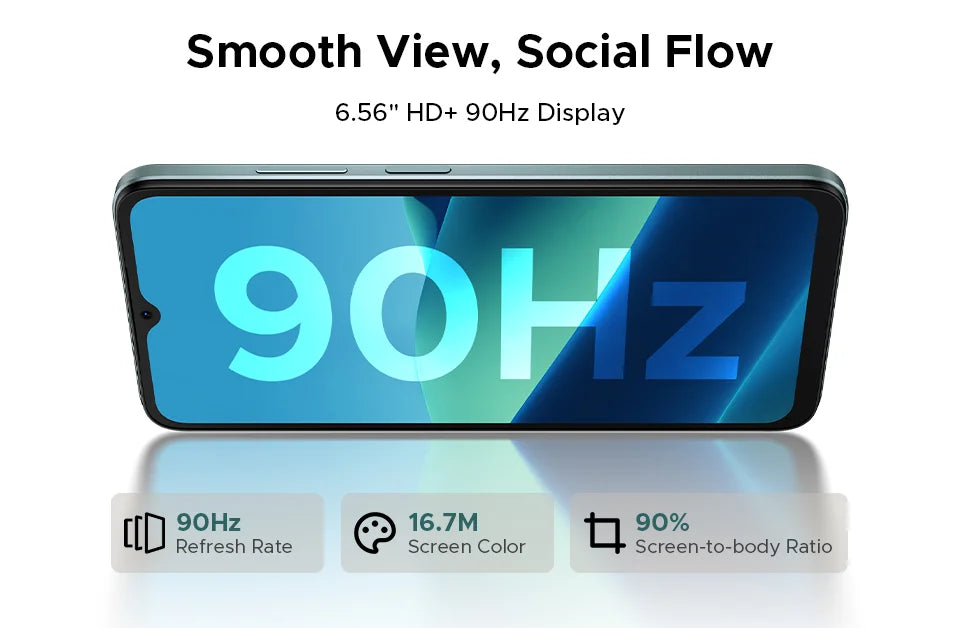DOOGEE Note56 Pro Smartphone 32GB+128GB Android 16 6150mAh Battery 6.56'' 90Hz Screen 13MP+8MP Widevine L1 NFC Cell Phone