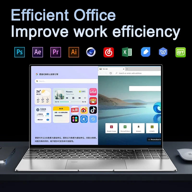 New 15.6" Laptop Intel Core I9-9880H 32GB RAM 2TB SSD Ultra Slim Gaming Laptop 1920*1080 Windows 11 Office Study Home Use