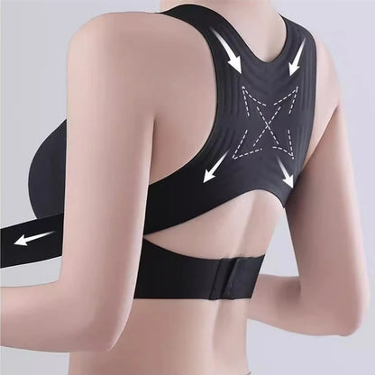 Women's Front-button Seamless Anti-Sagging Sports Bra Lifting Shaping Back-Shaping Underwear for Small Breasts