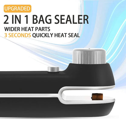 Rechargable  USB 2 In 1 Bag Mini Heat Sealer Storage Bag Plastic Package Snack Sealer Clip Bag Handheld Heat Sealer Bag 2026