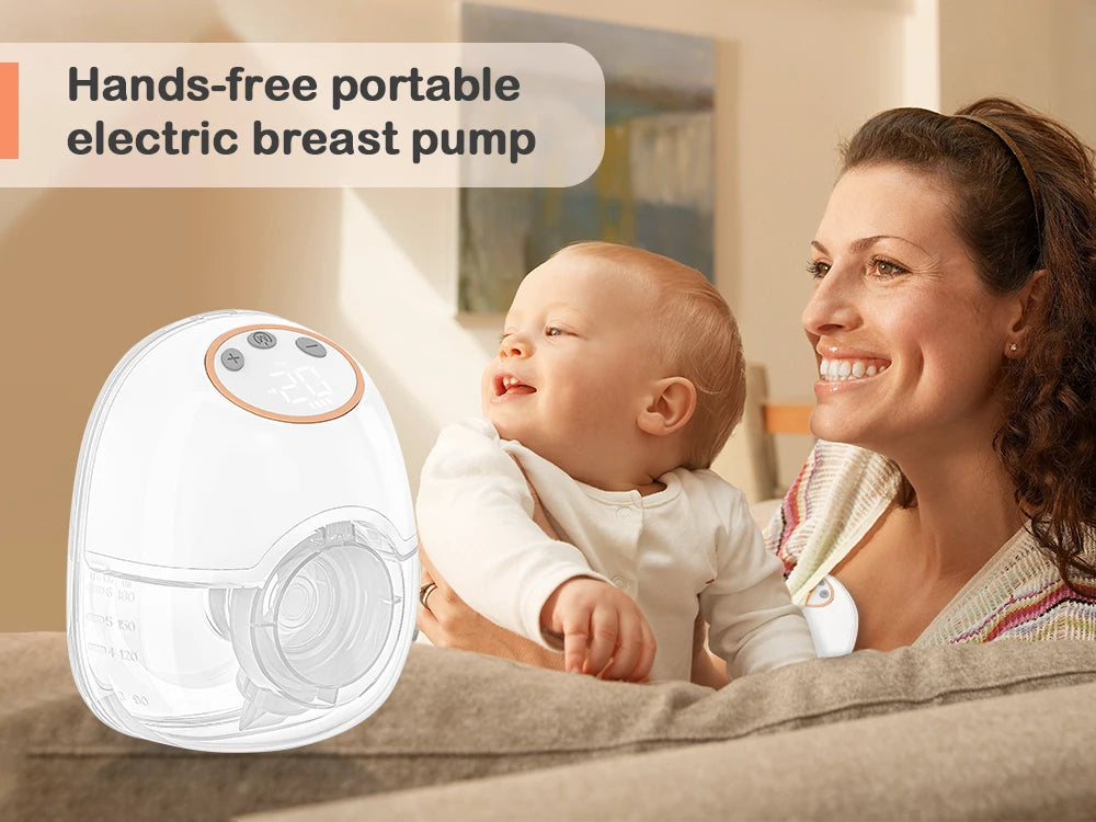 Wearable Breast Pump 12 Level of Suction Low Weight and Low Noise Hands Free Electric Breast Pump Milk Collector BPA-free