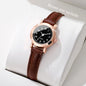Fashion Small Dial Women Watches Ladies Leather Band Analog Quartz Wristwatch Girls Clock（Without Box）