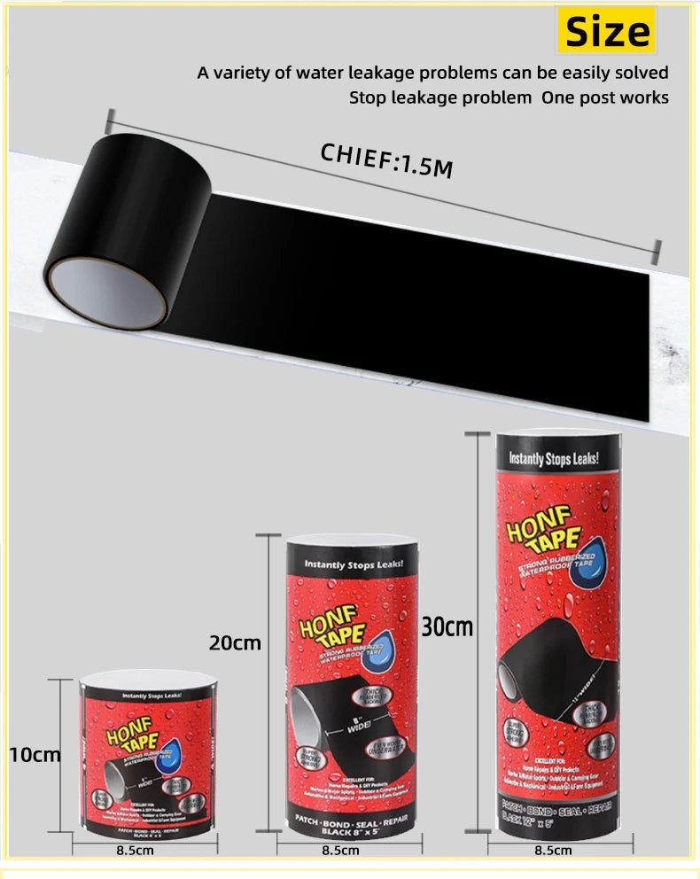 Stop Leaks Instantly with Super Glue Waterproof Tape-Outdoor Gardens,Kitchen,Bathroom,Pipes Bucket,Water Pipes Sealing Repair