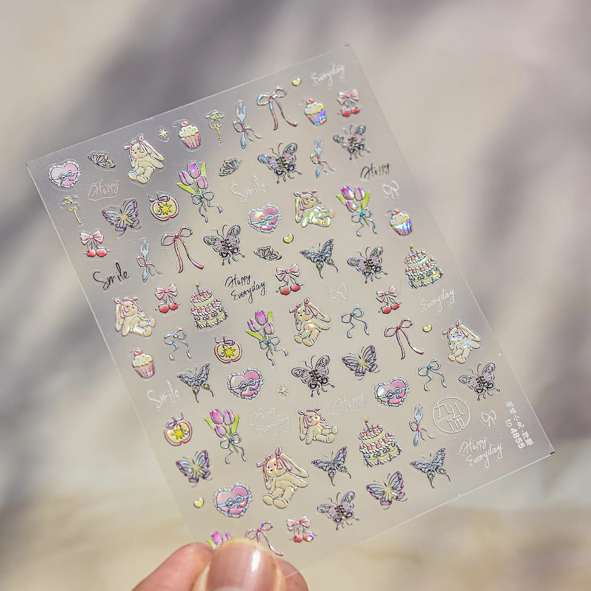 Shiny Blowing Bubble Nail Decorations Stickers 5D Shell Light Love Cat Bubble Transfer Slider Sticker DIY Summer Manicure Decals