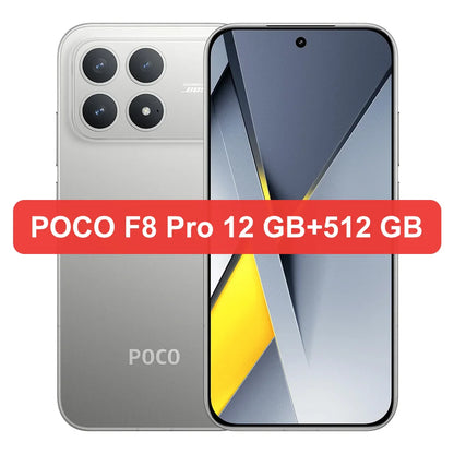 Global Version POCO F8 Pro 5G Smartphone Snapdragon® 8 Elite 6.59" Eye-care AMOLED display 6210mAh 100W HyperCharge IP68 NFC
