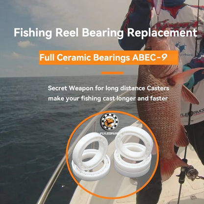 4Pcs 623CE Full Ceramic Bearing 3x10x4 mm ABEC-9 for Fishing Spinning Baitcasting Reel Corrosion Resistant Oil Free