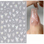 1PCS Marbled Nail Sticker 3D Abstract Lines Sticker Nail Art Supplies Nail Decals Y2K Laser Butterfly Ladies Nail Art Decoration