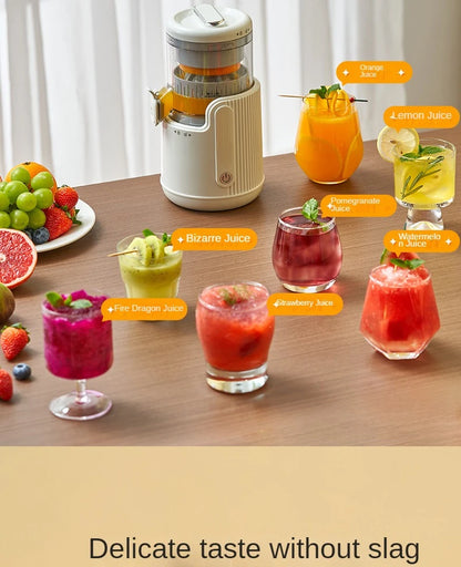Rechargeable Electric Citrus Juicer Orange Juice Machine Extra Large Caliber Residue Separation