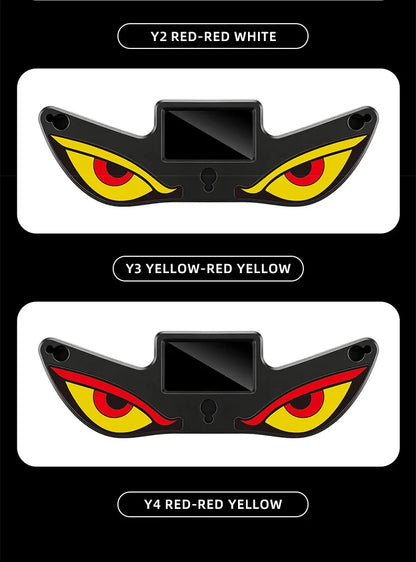 Solar Demon's Eye Car Lights Dynamic Expression Led Light Ambience Lamp Decoration Rechargeable Warning Lamps with Suction Cups