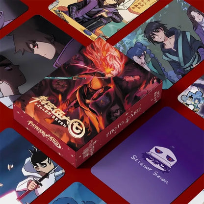55 Pcs/Set Chinese Anime Scissor Seven Laser Lomo Card Killer Seven Picture Album HD Photocard Collection Cards