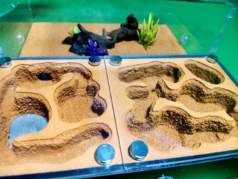 Concrete Ant Farm House Super Large Yellow Mud Ant Nest Gypsum Pet Anthill Insect Castle M Workshop Ant House with Hunting Area