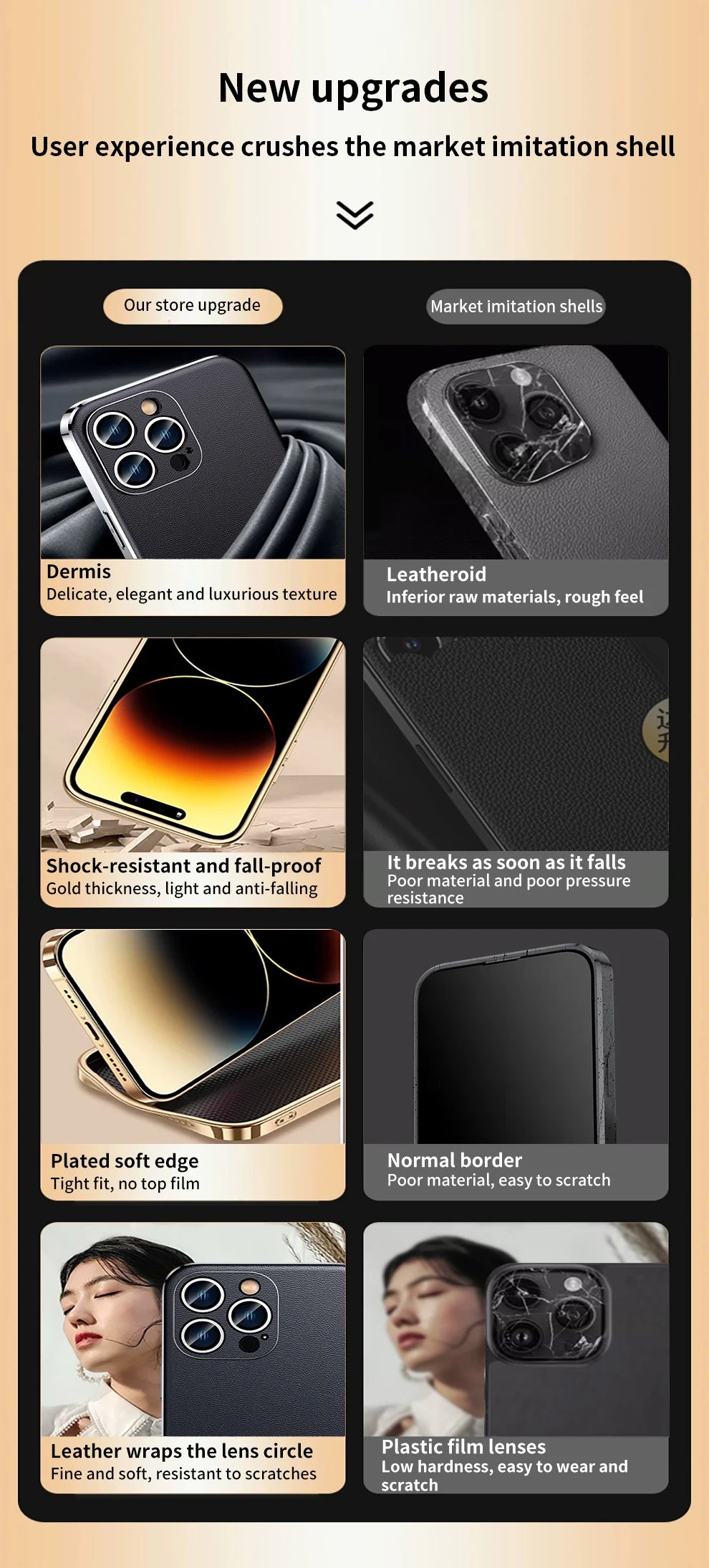 LANGSIDI Luxury Ultra Thin Shockproof Leather Case For iPhone 17 16 Pro Max 15 Plus 14 13 12 11 Air Lens Protective Cover