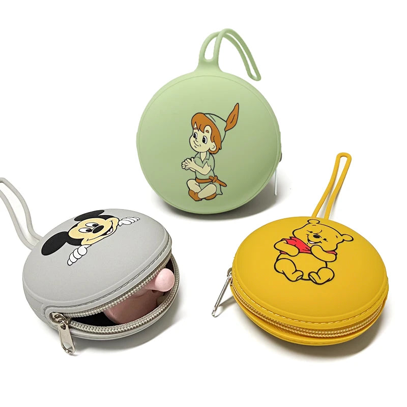 Cartoon Silicone Nipple Storage Bag  Kids Pacifier Holder Portable Silicone  Food-Grade Pendant DIY Accessories Baby Toy Gift