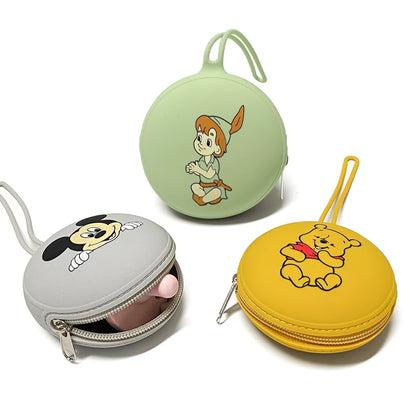 Cartoon Silicone Nipple Storage Bag  Kids Pacifier Holder Portable Silicone  Food-Grade Pendant DIY Accessories Baby Toy Gift