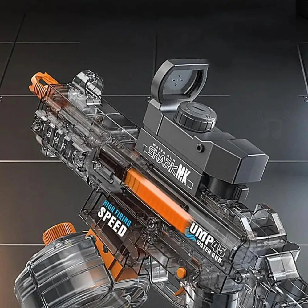 UMP45 Electric Water Gun Full Automatic Submachine with Light Large-Capacity Outdoor Beach Swimming Pool Shooting Game Kid Toy