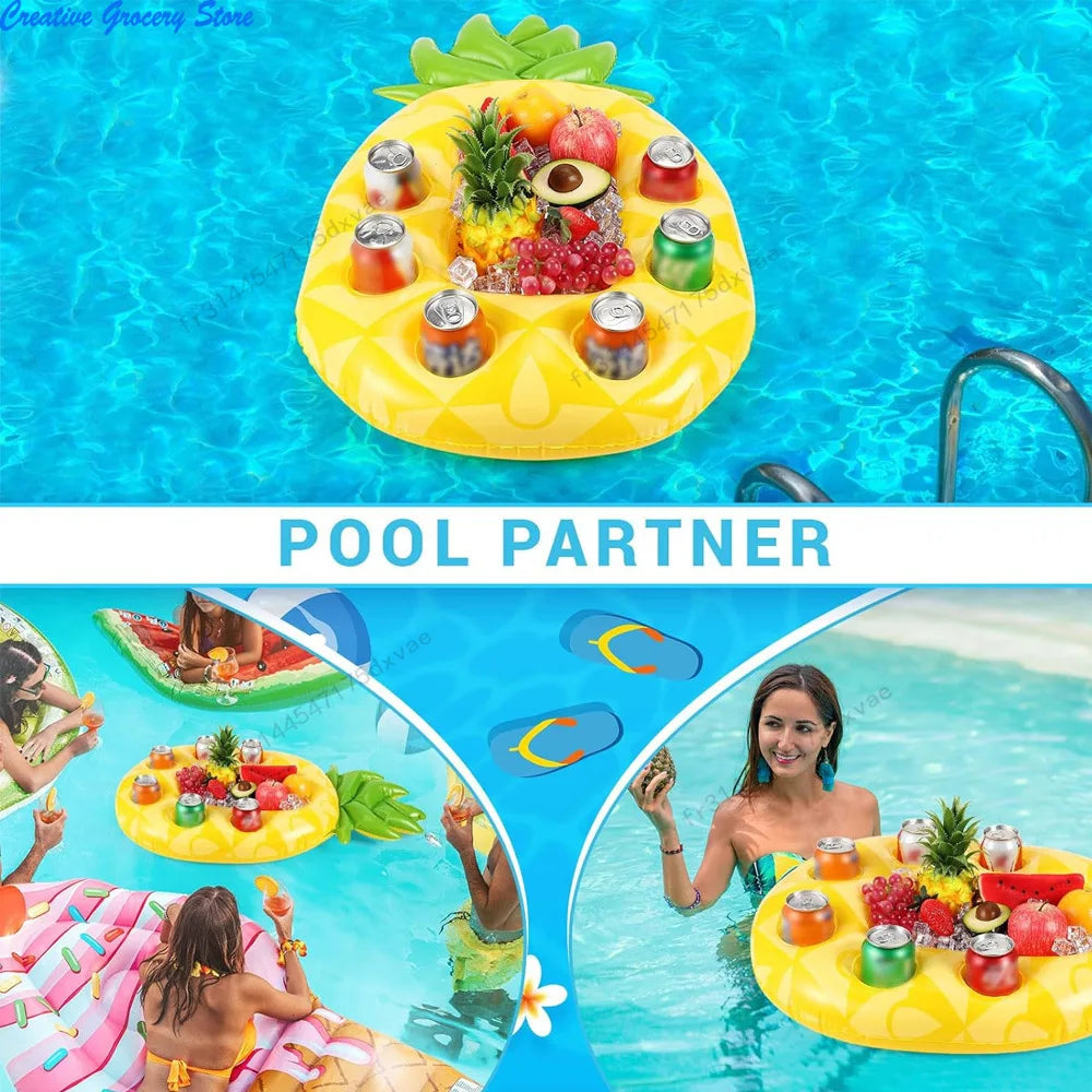 Inflatable Floating Drink Holder for Pool Float Party Accessorie Cup Floties Adult  Swimming Pool Floating Decoration Beach