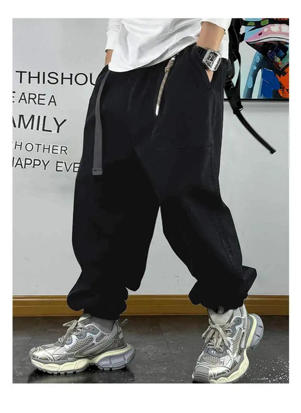 Japanese Streetwear High Quality Baggy Cargo Pants Harajuku Casual Men Clothing Plus Size Joggers Fashion Loose Work Trousers