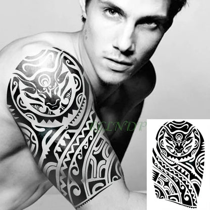 Waterproof Temporary Tattoo Sticker Joker Skull Letter Big Size Body Art Flash Tatoo Fake Tatto Stickers for Girl Men Women