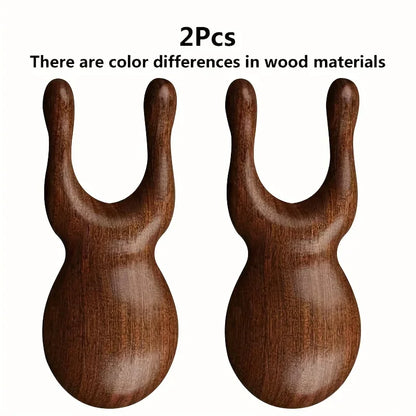 Wooden Gua Sha Facial Tools Head Massager Sandalwood Wood Massage Tool for Face Nose Eye Wood Therapy Massage Acupressur Tools