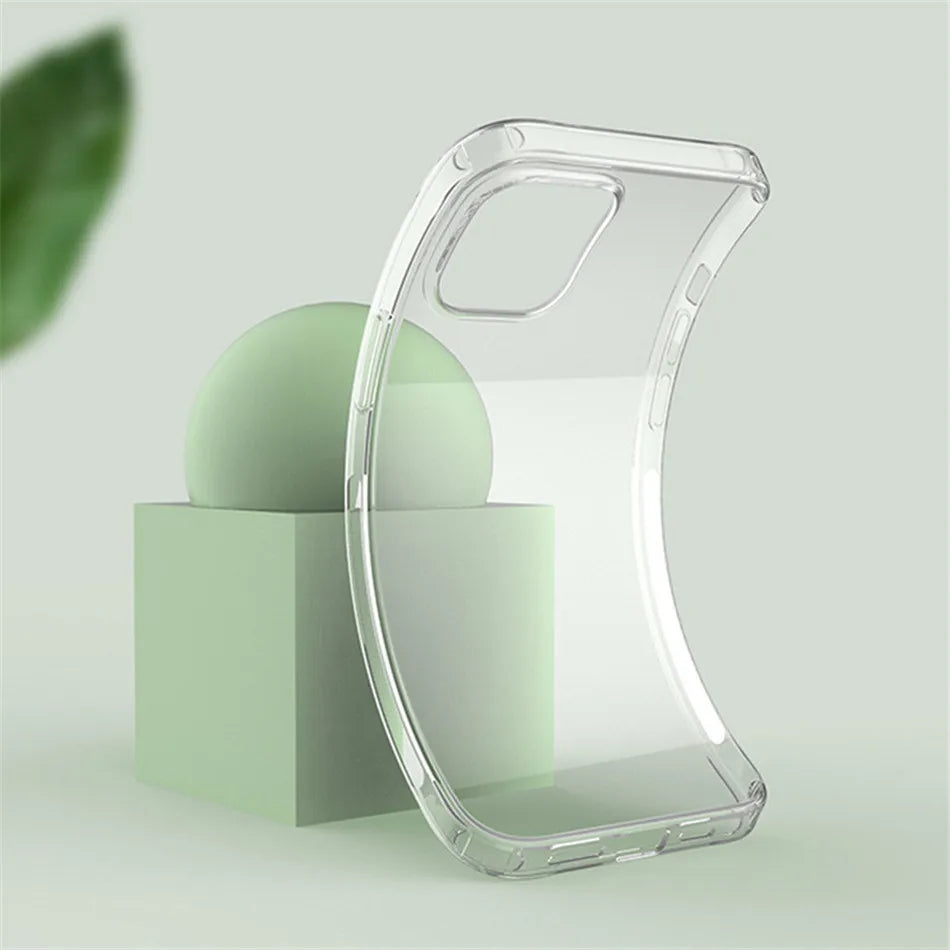 Ultra Thin Clear Silicone Case For iPhone 16 15 14 13 12 11 Pro Xs Max Mini XR X 7 8 6s Plus 6 SE 2020 2022 2016 5 5S Back Cover