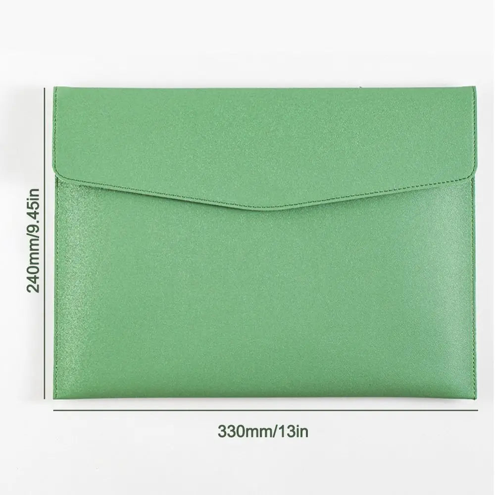 Stationery Dustproof Leather Leather Document Pouch Large Capacity A4 Leather File Folder File Bag for Men