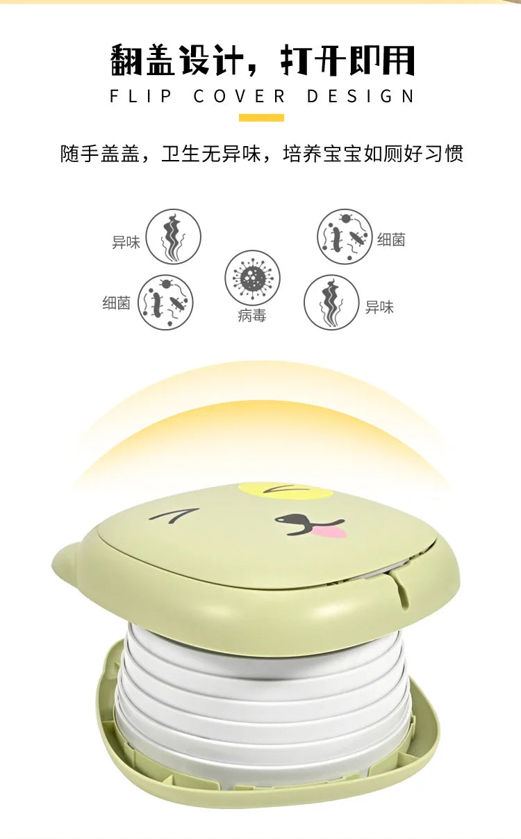 Portable Potty for Toddler Travel Foldable Potty Training Toilet for Car Camping Indoor Outdoor Bathroom for Baby Children Kids