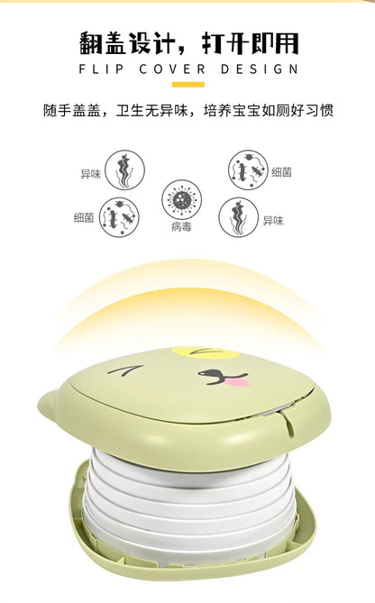 Portable Potty for Toddler Travel Foldable Potty Training Toilet for Car Camping Indoor Outdoor Bathroom for Baby Children Kids