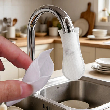 50-500pcs Universal Faucet Filter Non-woven Fabric Faucet Filter Bags Tap Water Filter Bag Water Rust Removal Protects Faucets