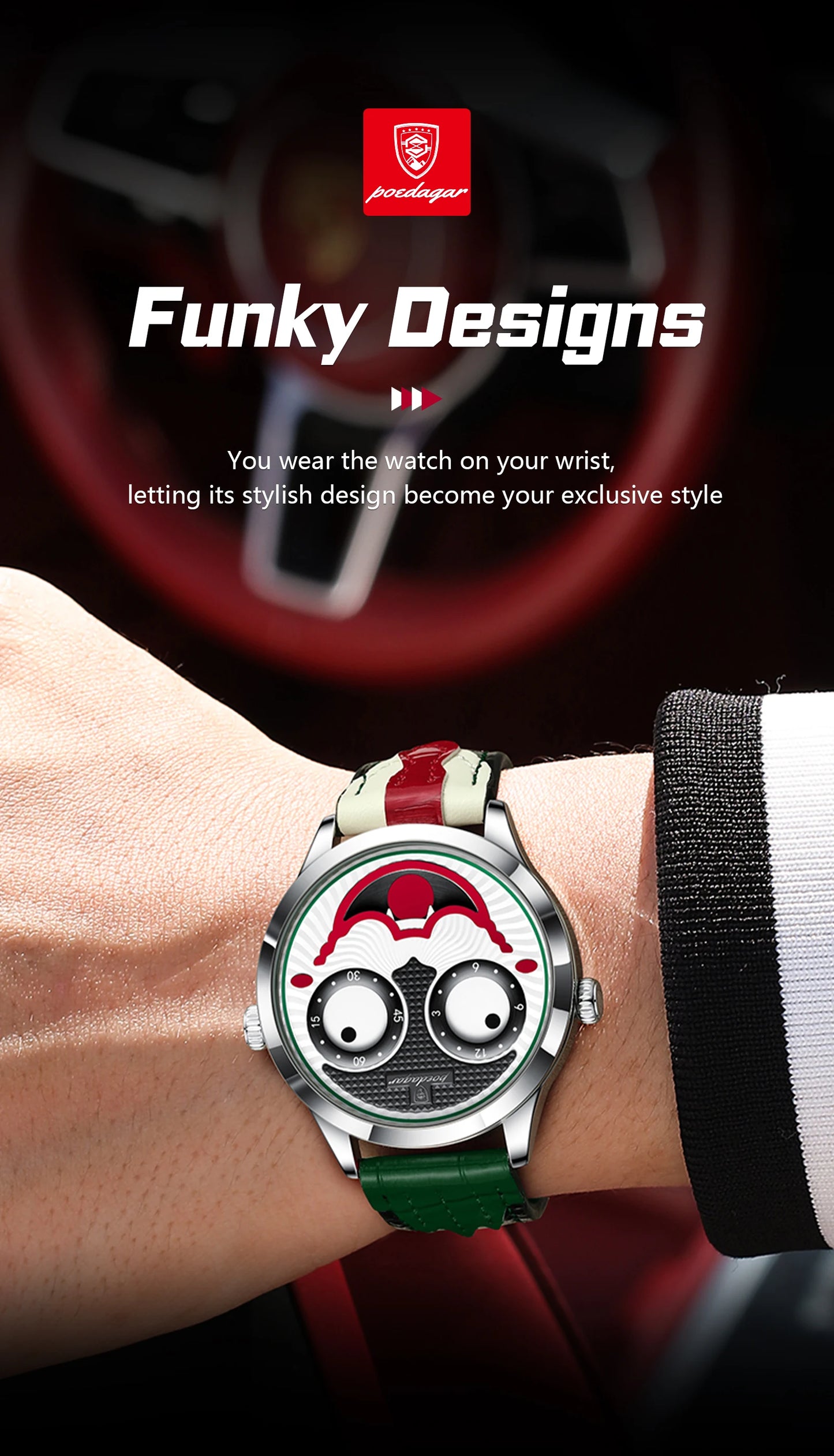 POEDAGAR Top Original Watch For Man Luxury High Quality Waterproof Man Wristwatch Quartz Leather Men's Sports Watches Male Reloj