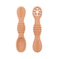 Baby Spoon Fork Set Food Grade Silicone Sticky Spoon Children Cutlery Training Spoon Feeding Tableware Soft Kitchen Accessories