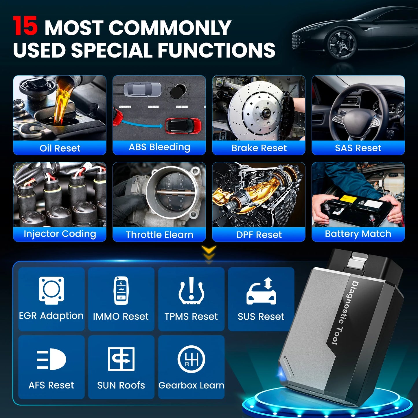 KINGBOLEN Ediag Elite All system 10+ Reset OBD2 Scanner FCA CAN FD Bidirectional Diagnostic tool Lifetime free update PK AIOBD